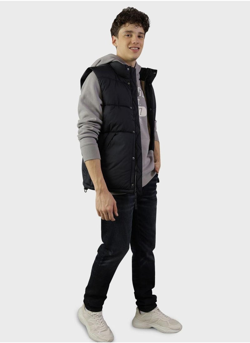 Zip Through Puffer Jacket