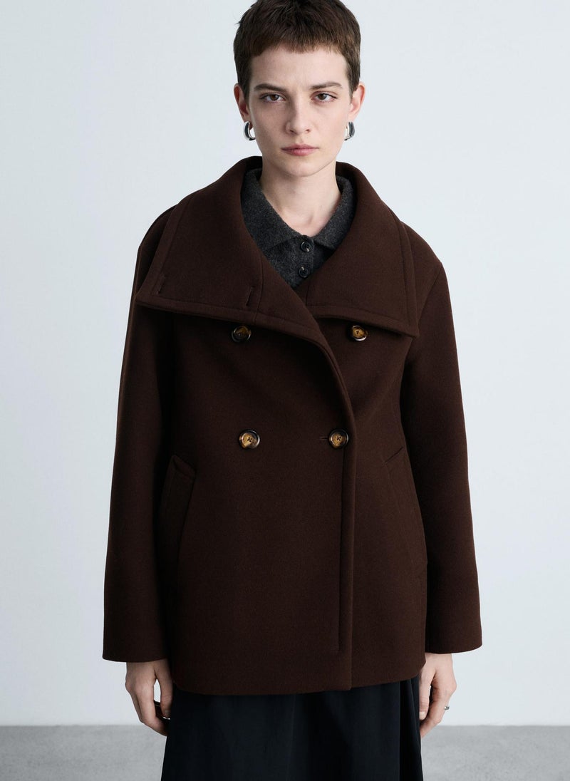 Double-Breasted Virgin Wool Coat