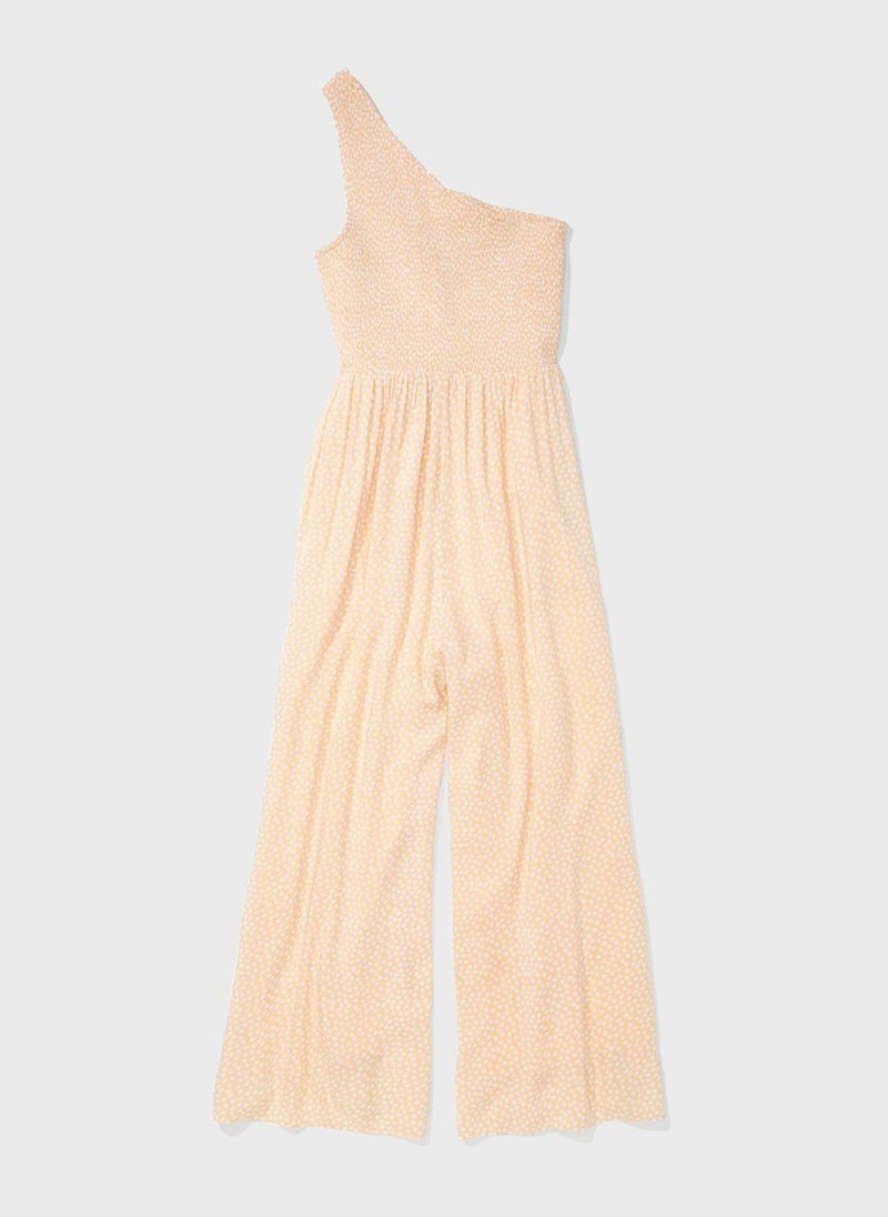 One Shoulder Wide Leg Jumpsuit