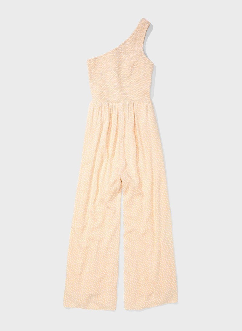 One Shoulder Wide Leg Jumpsuit