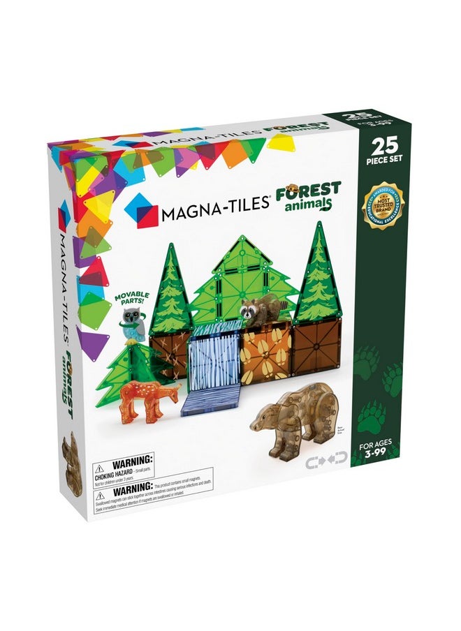 Forest Animals 25-Piece Magnetic Construction Set, The Original Magnetic Building Brand