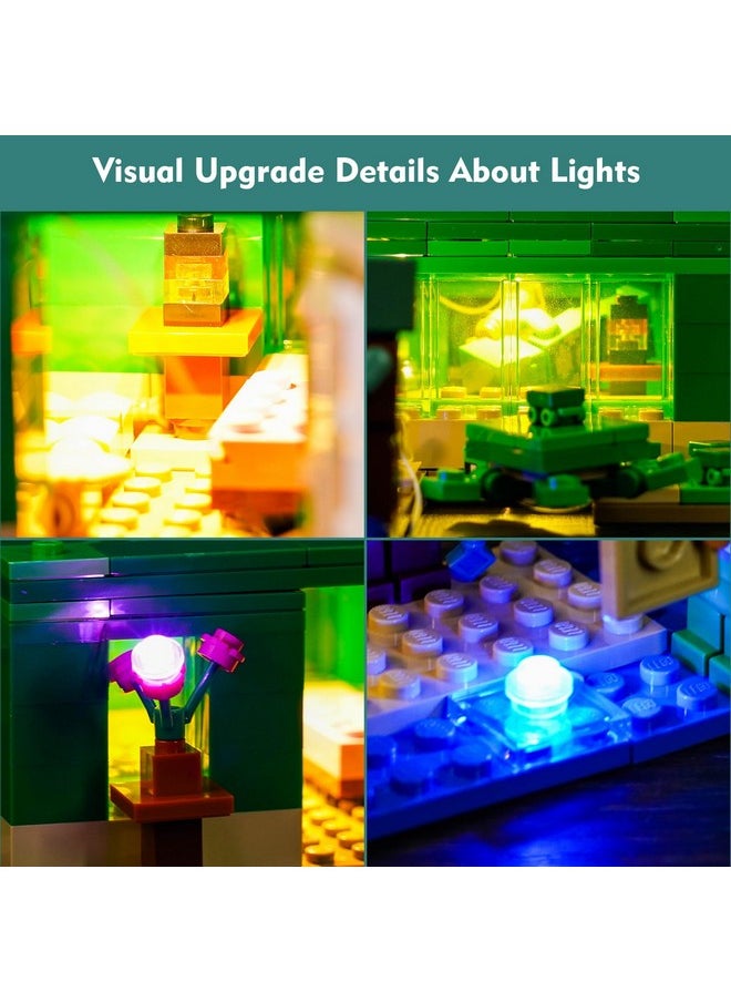 Led Light Kit Compatible With Lego Minecraft The Turtle Beach House 21254 (Lights Only, No Models) Creative Lighting Set Accessories Compatible With Lego 21254 Building Set