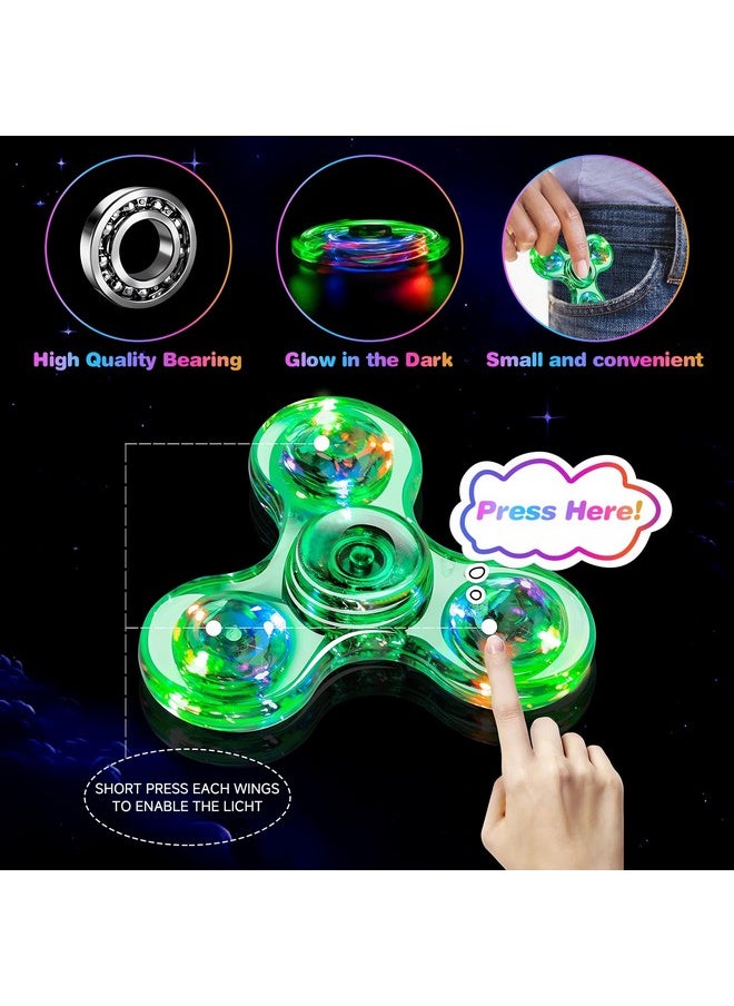 5 Pack Fidget Spinners｜Led Light Up Fidget Spinners For Children｜Party Favors｜Goodie Bag Stuffers Classroom Prizes
