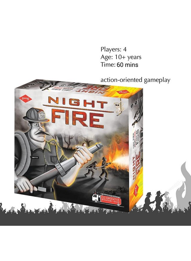 Night Fire - Action-Packed Strategy Board Game For 10 Years And Above, Kids & Adults, 2-4 Players, Multi-Color, Made In India