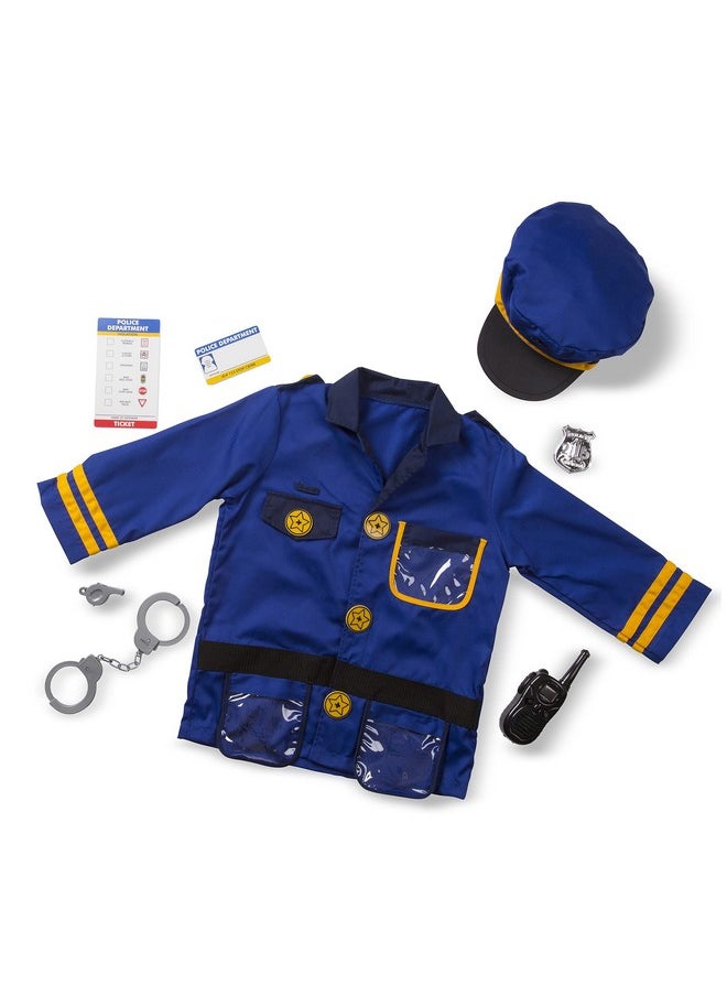 Unisex-Children Police Officer Role Play Costume Dress-Up Set (8 Pcs) Frustration-Free Packaging Multicolor, Ages 3-6 Years