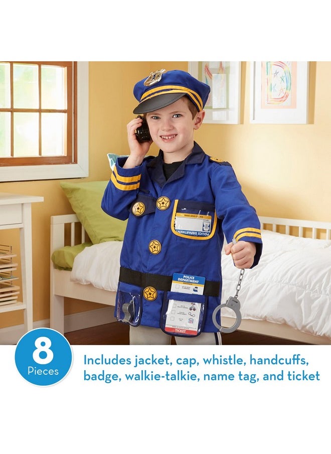 Unisex-Children Police Officer Role Play Costume Dress-Up Set (8 Pcs) Frustration-Free Packaging Multicolor, Ages 3-6 Years