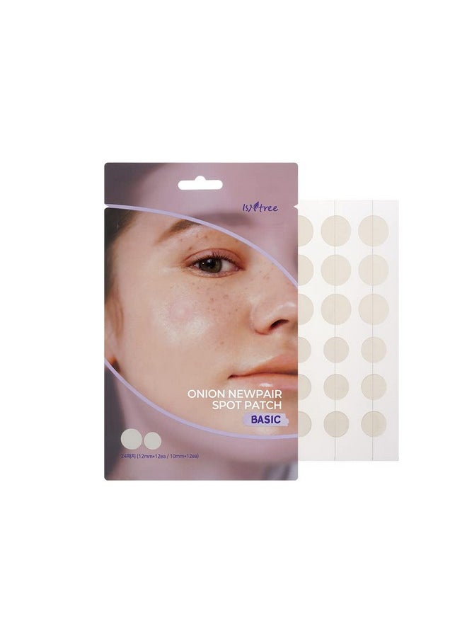 Onion Newpair Pimple Patch Basic (24 Patches) Patches In 2 Sizes | Blemish Care | Spot Care | Water-Resistant For Daily Use