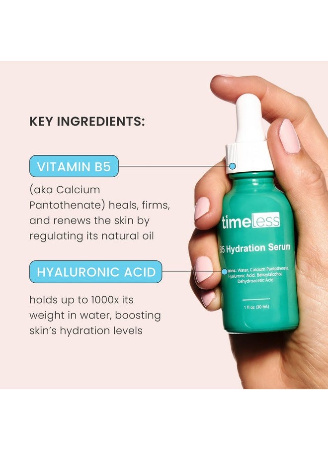 Vitamin B5 Serum - Hydrating Face Serum With Hyaluronic Acid - Oil-Free Skin Care Serum - Supports Skin Health - Face Serum For Oily Skin - Fragrance-Free Vitamin B5 Serum - 1 Oz