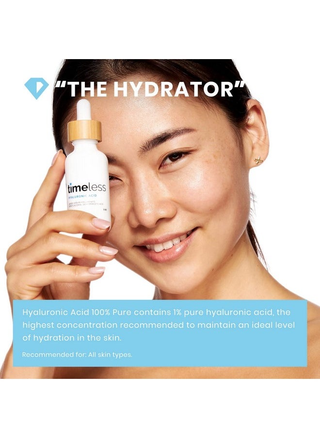 Hyaluronic Acid 100% Pure Serum - Hydrating Face Serum For Personal Care - Fragrance-Free Hyaluronic Acid Serum For Skin Care - 2 Oz (Pack Of 2)