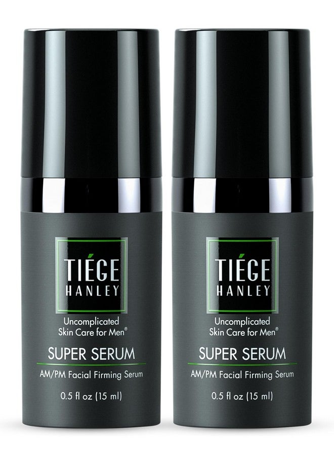 Anti-Aging Face Serum, Super Serum (2-Pack) - Skin Tightening Facial Serum For Men - Mens Serum For Face With Sodium Hyaluronate & Retinyl Palmitate For Smoother & Tighter Skin, 0.5 Fl Oz