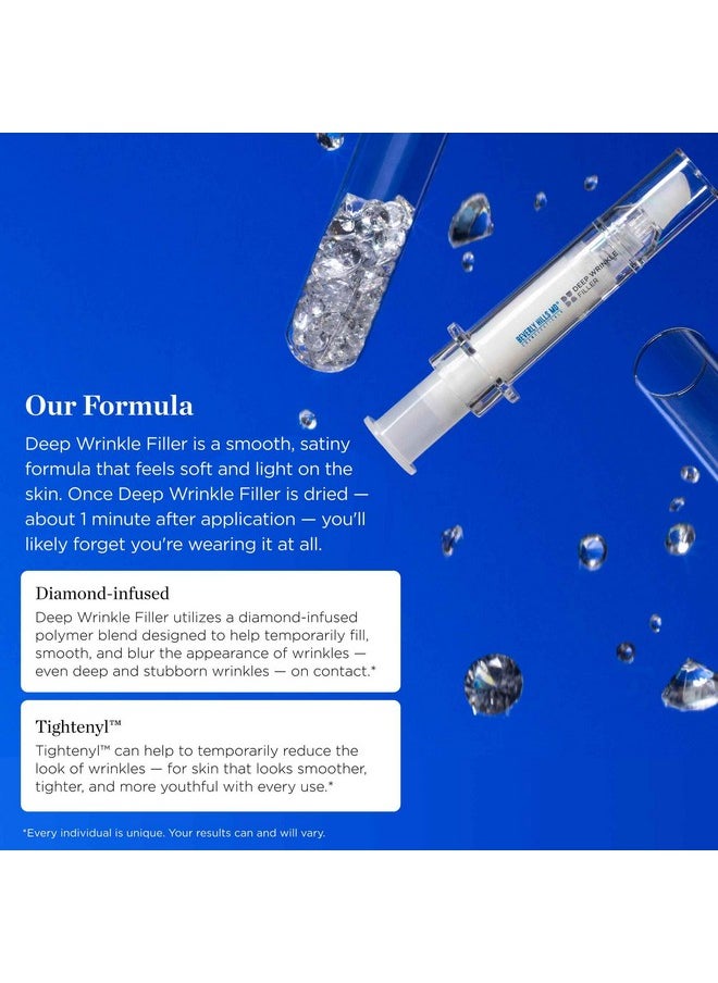 Deep Wrinkle Filler- Decrease Appearance Of Deep Wrinkles On Contact, Anti-Aging Serum For Smooth, Lifted Complexion- Helps Correct Fine Lines & Creases W/Diamond Dust & Polymers