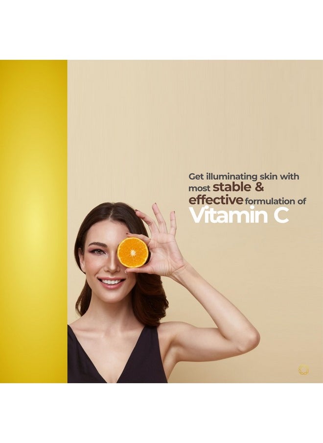 D'Experts Vitamin C Serum With Green Tea, Ferulic Acid, Hyaluronic Acid | Correction Of Age Spots, Dark Spots & Acne Spots | Reduces Fine Lines & Wrinkles | For All Skin Types 30Ml