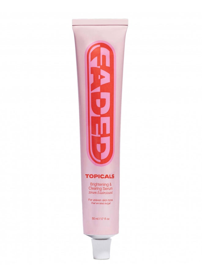 Topicals Faded Brightening and Clearing Serum | Reduces Discoloration, Post-Blemish Marks, Scars and Spots | Contains Kojic Acid and Niacinamide | Dermatologist-tested, Vegan, Cruelty-Free (1.7 Fl Oz)