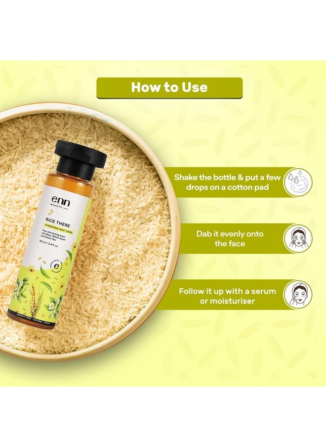 Rice There Pore Minimizing Face Toner Oil Control With Rice And Witch Hazel Extract Tightens Pores Removes Impurities And Soothes Skin Natural For Men & Women (100 Millilitre)