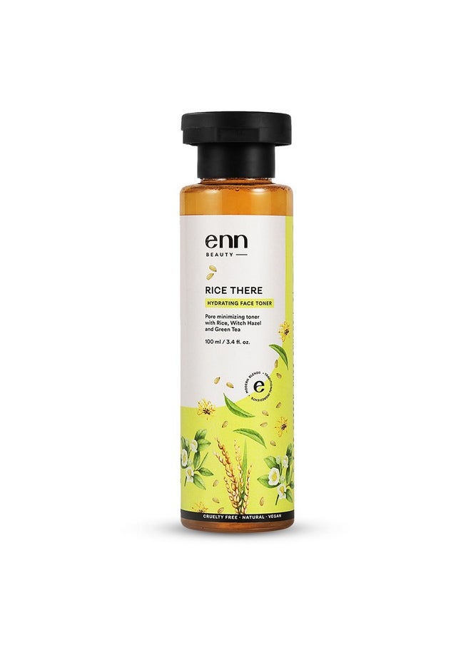 Rice There Pore Minimizing Face Toner Oil Control With Rice And Witch Hazel Extract Tightens Pores Removes Impurities And Soothes Skin Natural For Men & Women (100 Millilitre)