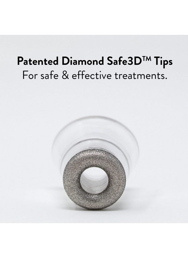 Mini Premium Diamond Microdermabrasion Tips By Microderm Glo - Medical Grade Stainless Steel Accessories, Patented Safe3D Technology, Safe For All Skin Types. (Premium)