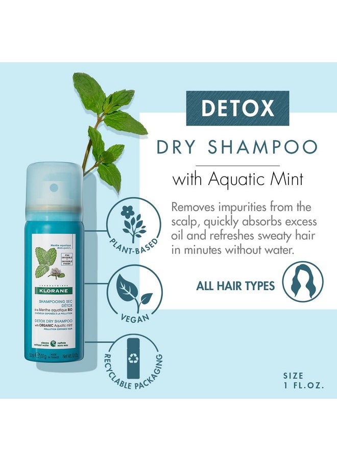 Detox Dry Shampoo With Aquatic Mint, All Hair Types, Invisible Finish, Cooling, Paraben & Sulfate-Free, 1 Oz.