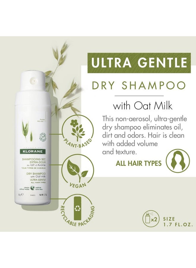 Dry Shampoo With Oat Milk, Non-Aerosol, Loose-Powder, All Hair Types, Ultra Gentle, No White Residue, Paraben & Sulfate-Free Duo (Pack Of 2)