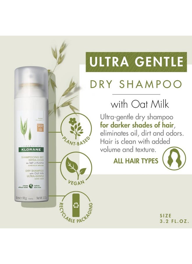 Dry Shampoo With Oat Milk, For Dark Hair, Natural Tint, All Hair Types, Paraben & Sulfate-Free, 3.2 Oz.