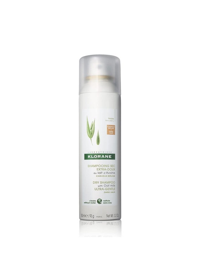 Dry Shampoo With Oat Milk, For Dark Hair, Natural Tint, All Hair Types, Paraben & Sulfate-Free, 3.2 Oz.