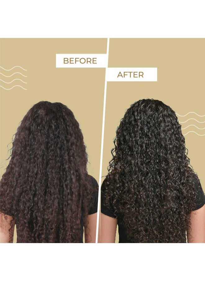 Flaxseed Curling Custard For Wavy, Curly, Frizzy & Coily Hair | Argan, Avacado Oil, Shea Butter | Provides Moisture, Controls Frizz, Strong Hold | Phthalates & Parabens Free (Gm, 200)