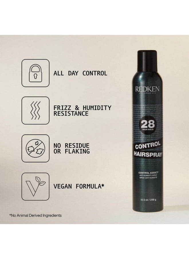 Control Hairspray 28 | Extra High-Hold Hair Spray | Flake-Free, Quick-Drying Finish | Long-Lasting Frizz Protection | Humidity Resistance | 24 Hour Style Control | For All Hair Types | 10.5 Oz