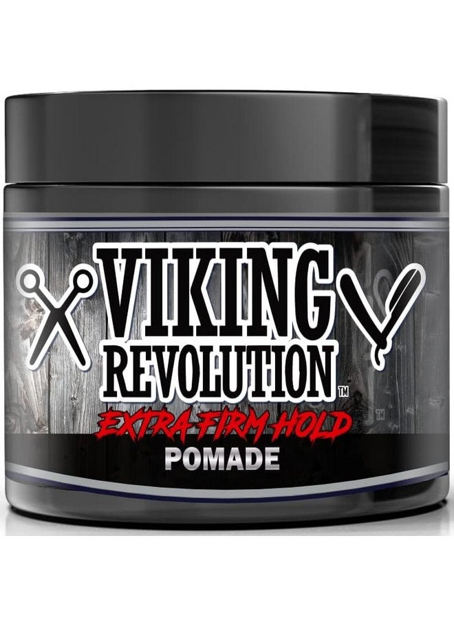 Extreme Hold Pomade For Men - Style & Finish Your Hair - Extra Firm,Strong Hold & High Shine For Men’S Styling Support - Water Based Male Grooming Product Is Easy To Wash Out, 4Oz