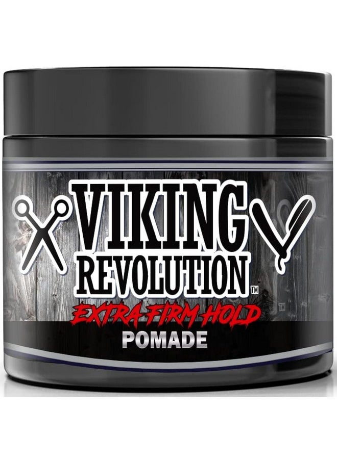 Extreme Hold Pomade For Men - Style & Finish Your Hair - Extra Firm,Strong Hold & High Shine For Men’S Styling Support - Water Based Male Grooming Product Is Easy To Wash Out, 4Oz