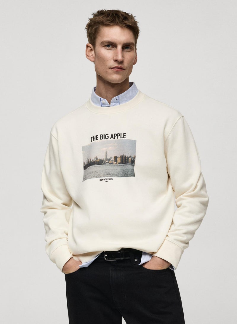 Graphic-Print Cotton Sweatshirt