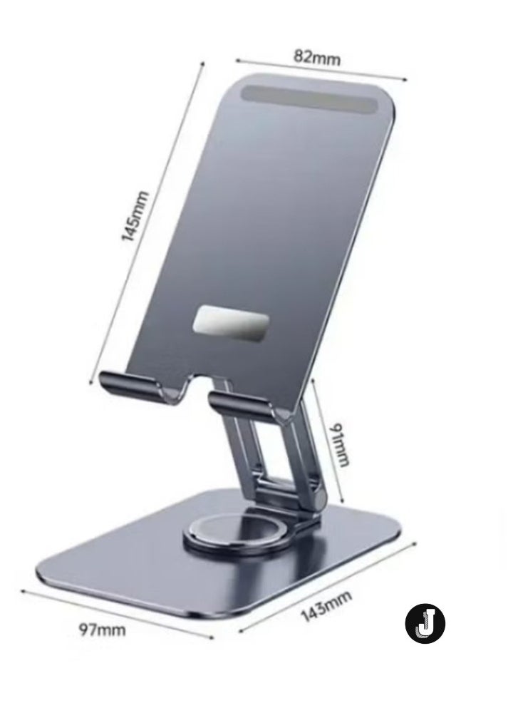 Rotatable Cellphone & Tablet Holder – Aluminum Alloy Desktop Phone Stand for Versatile Viewing