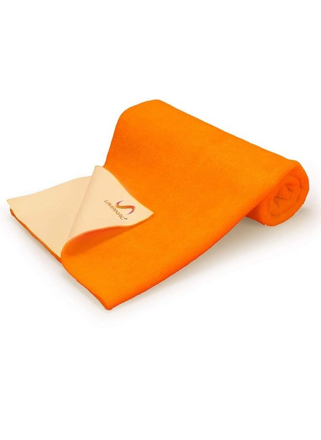 Baby Dry Sheet, Mattress/Bed Protector, Reusable, Washable Sheet For Kids, Infant, Toddler And Adults - Orange, Large (140 Cm X 100 Cm)