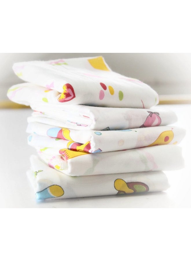 Super Ultra Soft 100% Cotton Baby Wrapper|New Born Swaddling Soft Cotton Sheets|New Born Baby Swaddle Cloth|Baby Wrap Set (100X100 Cm,Nursery Print,Pack Of 5),White - 200 Tc