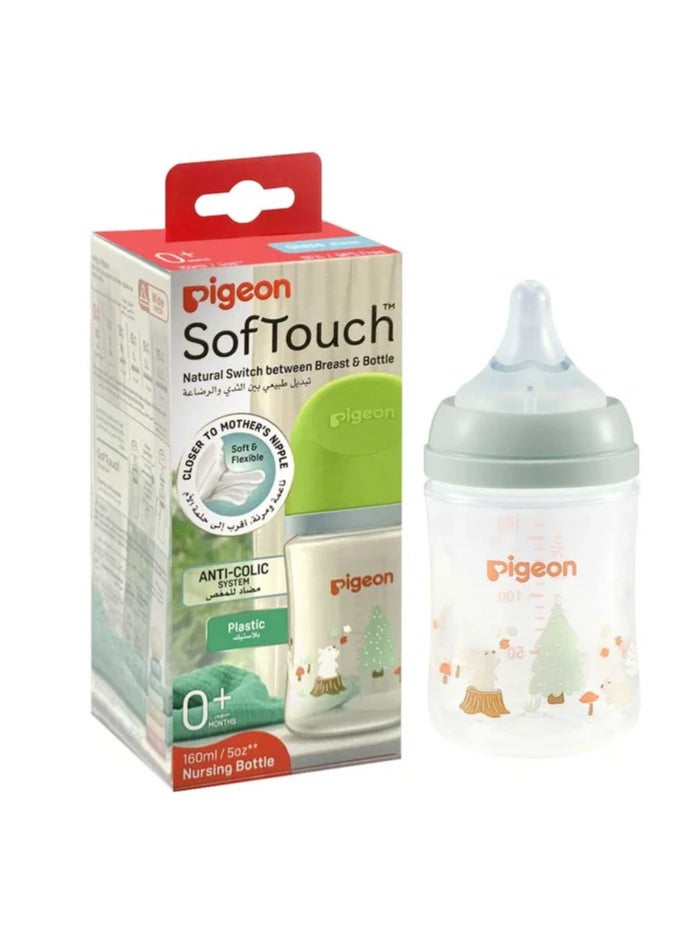 Softouch Wide Neck Plastic Nursing Bottle 0 Months+ Multicolor 160ML