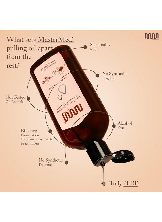 Coconut And Peppermint Oil Pulling (10 Fl.Oz), Mint Oil Pulling Mouthwash, Alcohol Free Natural Coconut Oil Pulling For Teeth Whitening,Fresh Breath And Healthier Gum (Pack Of 1)