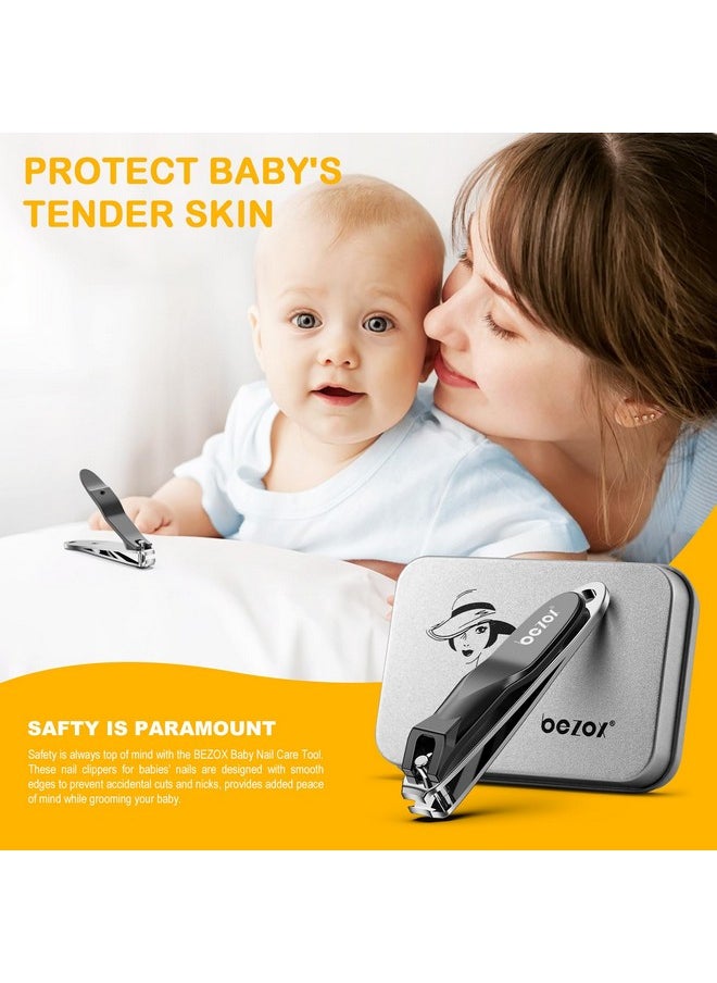 Safe Baby Nail Clippers, Small Jaw Kids Nail Clipper Trimmers For Infants, Child And Toddlers, Precision Nail Grooming Tool For Tiny Fingers And Toes - Black