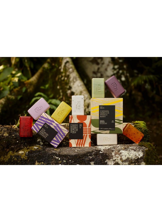 - Ekos Ucuuba, Castanha, Andiroba, Maracujá Bar Soap Set (4 Pack) - 1 Exfoliating Bar, 3 Other Bars - Vegetable Oils - Vegan Skin Care - Brazilian Beauty Secrets - Self Care - 3.5Oz (100G)