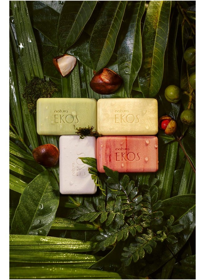 - Ekos Ucuuba, Castanha, Andiroba, Maracujá Bar Soap Set (4 Pack) - 1 Exfoliating Bar, 3 Other Bars - Vegetable Oils - Vegan Skin Care - Brazilian Beauty Secrets - Self Care - 3.5Oz (100G)