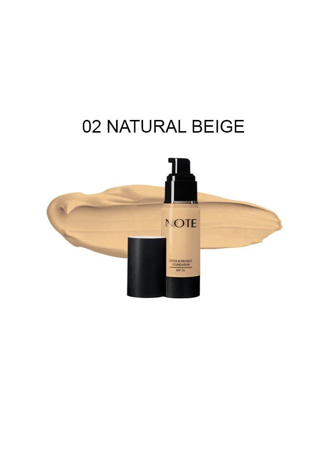 Detox And Protect Foundation 02 Natural Beige