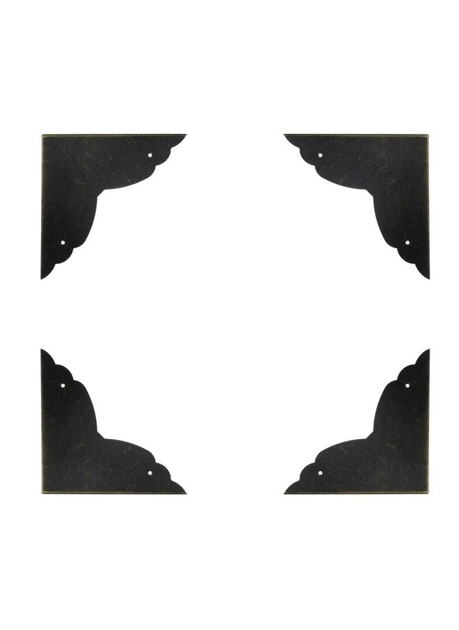 4 Pack Corner Protectors Metal Bronze Box Corners Decorative 2.8X2.8X1.2