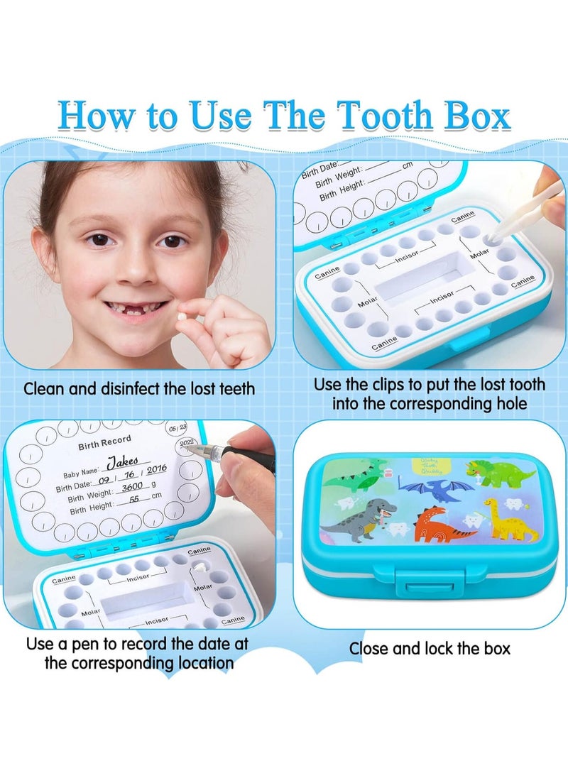 Tooth Keepsake Box, Tooth Fairy Box Lost Teeth Holders for Kids, Tooth Saver, First Tooth Container, Baby Teeth Storage for Boys and Girls