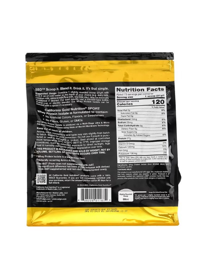 SPORT  Whey Protein Isolate Unflavored 5 lb