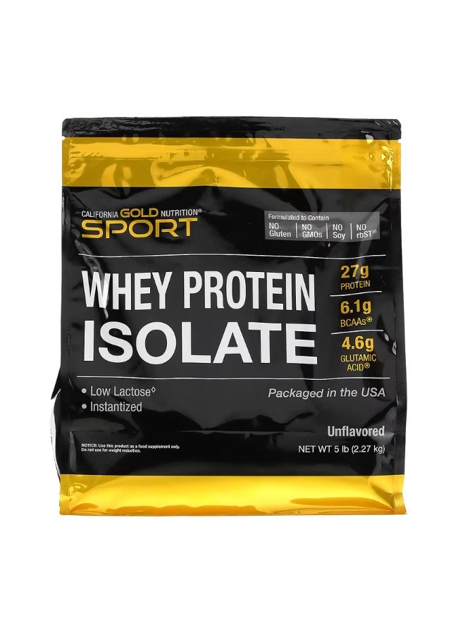 SPORT  Whey Protein Isolate Unflavored 5 lb