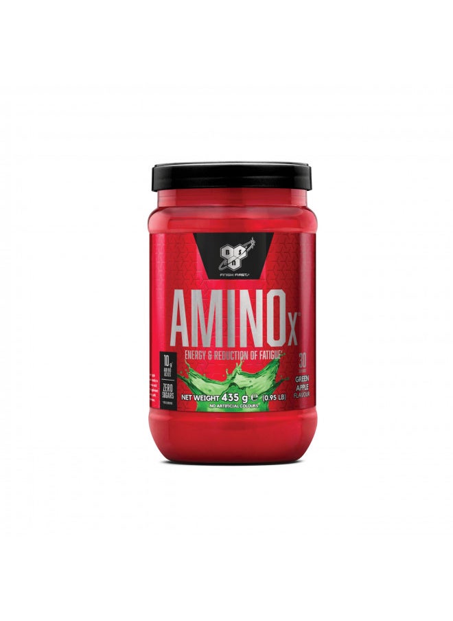 BSN Amino X Muscle Recovery & Endurance Powder with BCAAs, 10 Grams of Amino Acids, Keto Friendly, Caffeine Free, Flavor: Green Apple, 30 servings (Packaging may vary)