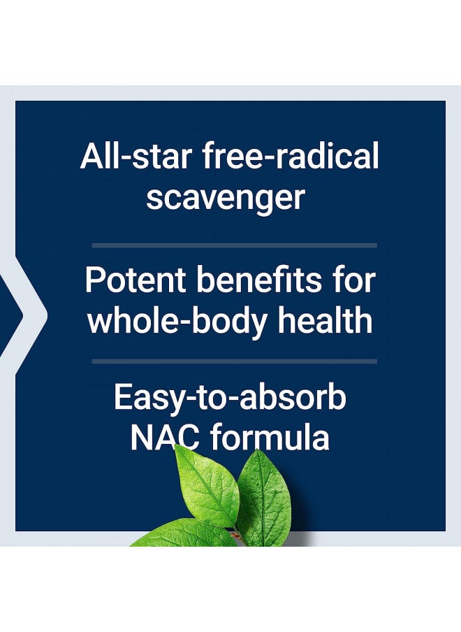 Life Extension N-Acetyl-L-Cysteine (NAC), immune, respiratory, liver health, NAC 600 mg, potent antioxidant support, free-radicals, easy to absorb, 60 capsules