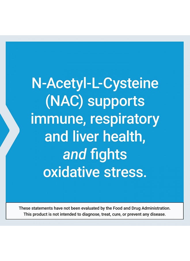 Life Extension N-Acetyl-L-Cysteine (NAC), immune, respiratory, liver health, NAC 600 mg, potent antioxidant support, free-radicals, easy to absorb, 60 capsules