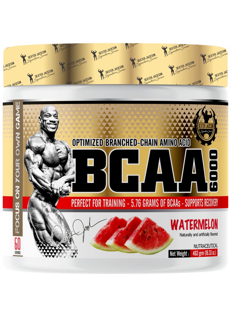 Gold Series BCAA 6000 - Boosts Muscle Recovery & Performance (Watermelon, 60 Servings)