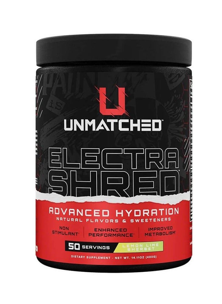 Unmatched Electra Shred Pre-Workout Lemon Lime Sherbet 400g