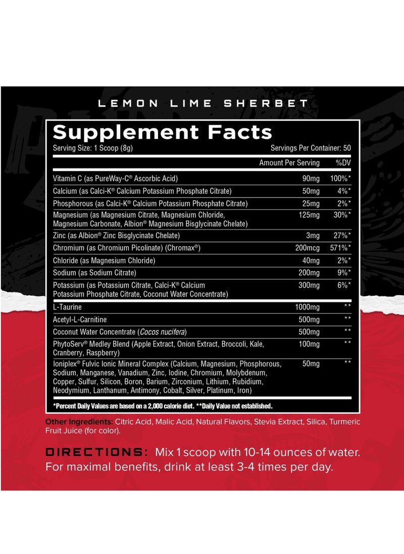 Unmatched Electra Shred Pre-Workout Lemon Lime Sherbet 400g