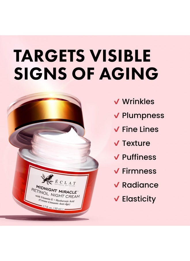 Retinol Cream for Face - Anti Aging Face Cream, Collagen Retinol Face Moisturizer Lotion, Night Cream w/Retinol and Hyaluronic Acid, Retinol Moisturizer Cream, Anti Wrinkle Face Cream, Retinol Serum