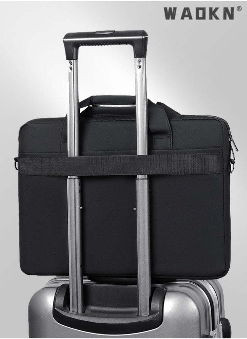 15.6 Inch Laptop Bag Lightweight Computer Bag Travel Business Briefcase Water Resistance Shoulder Messenger Bag Business Briefcase College 14-15.6 Inch Laptop Carrier for Men and Women Work Office